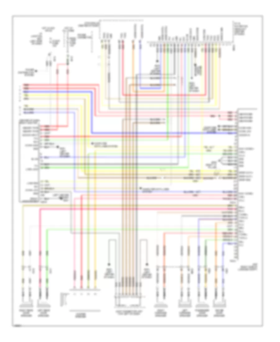 Radio Wiring Diagram, Except Hybrid with Navigation  with Standard Amplifier (2 of 2) for Hyundai Sonata Hybrid 2014
