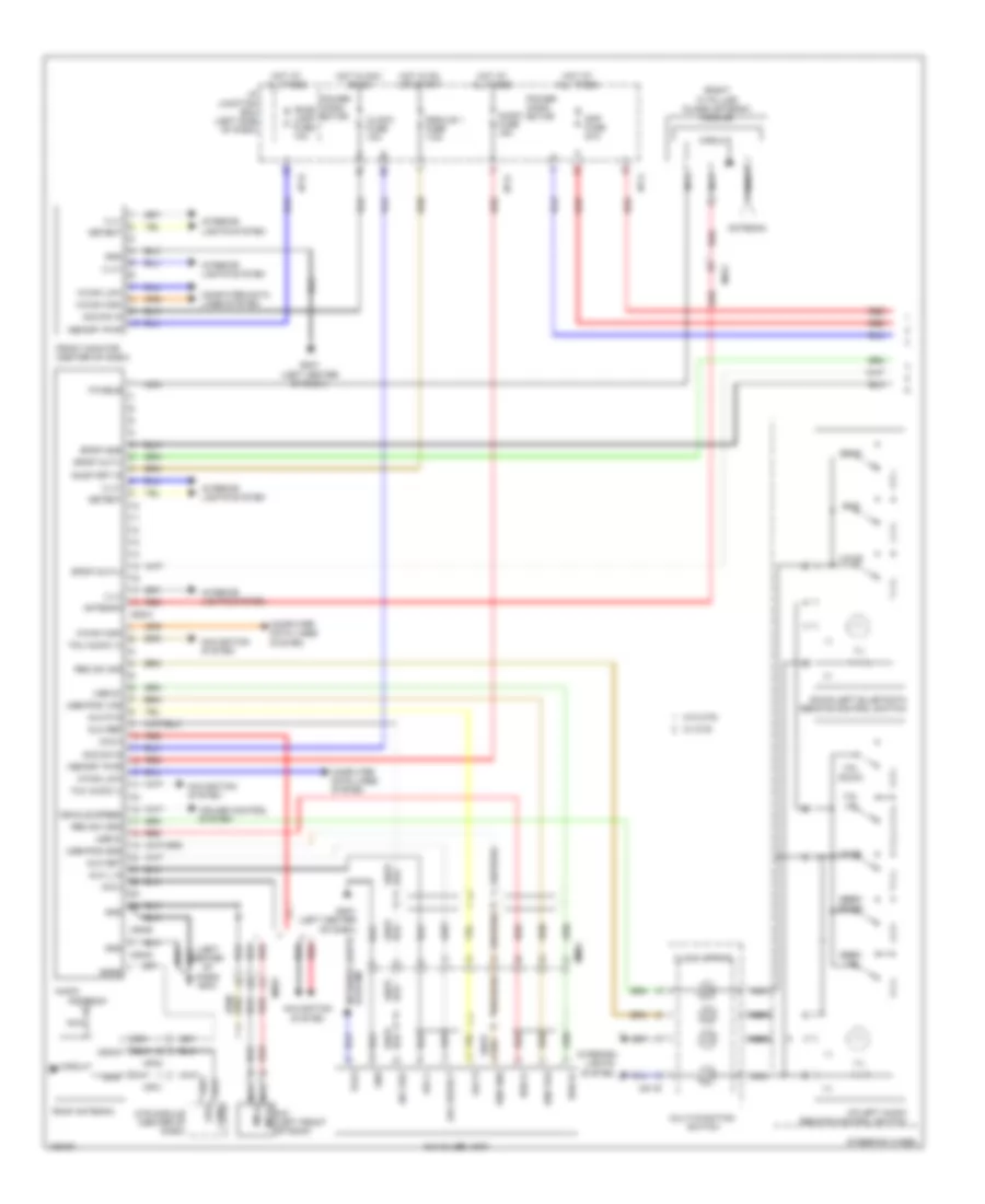 Radio Wiring Diagram, Hybrid without Navigation  with JBL Amplifier (1 of 2) for Hyundai Sonata Hybrid 2014