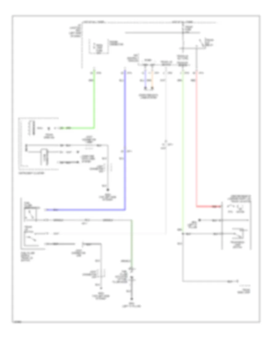 Trunk  Fuel Door Release Wiring Diagram, Hybrid for Hyundai Sonata Hybrid 2014