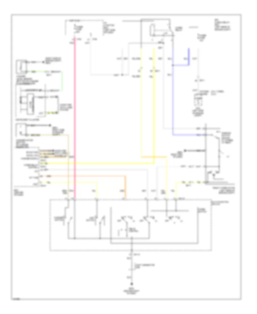 Wiper Washer Wiring Diagram Except Hybrid for Hyundai Sonata Hybrid 2014