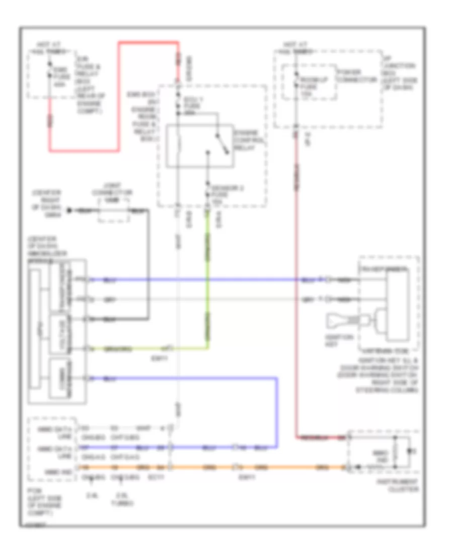 Immobilizer Wiring Diagram, without Smart Key System for Hyundai Sonata Hybrid 2014