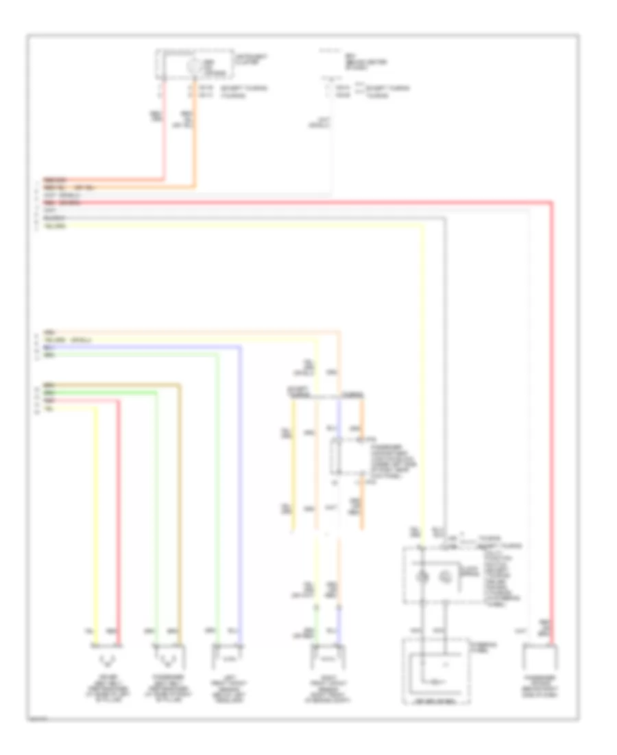 Supplemental Restraints Wiring Diagram with Depowered Air Bag 2 of 2 for Hyundai Elantra SE 2009