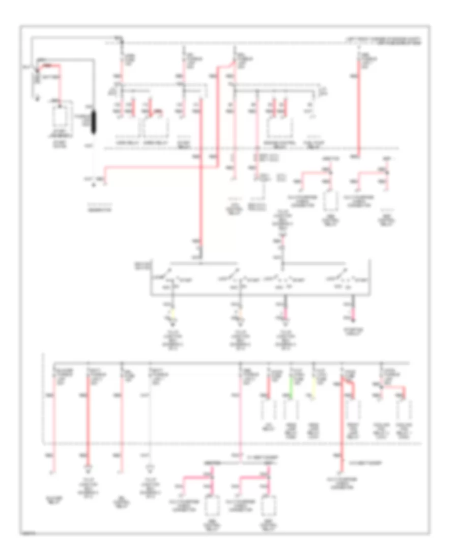 Power Distribution Wiring Diagram 1 of 4 for Hyundai Tucson GL 2005