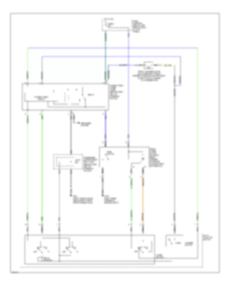 Front Wiper Washer Wiring Diagram for Hyundai Accent GS 1999