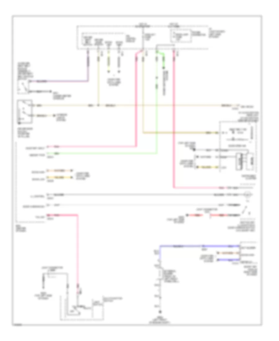 Chime Wiring Diagram Except Hybrid for Hyundai Sonata Hybrid Base 2014