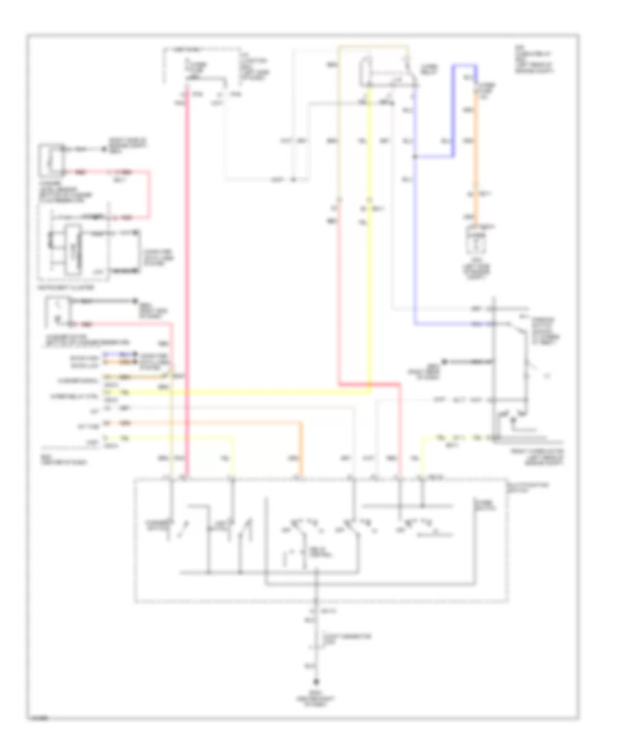 Электросхема стеклоочистителя, дворников и омывателя, Гибрид для Hyundai Sonata Hybrid Base 2014