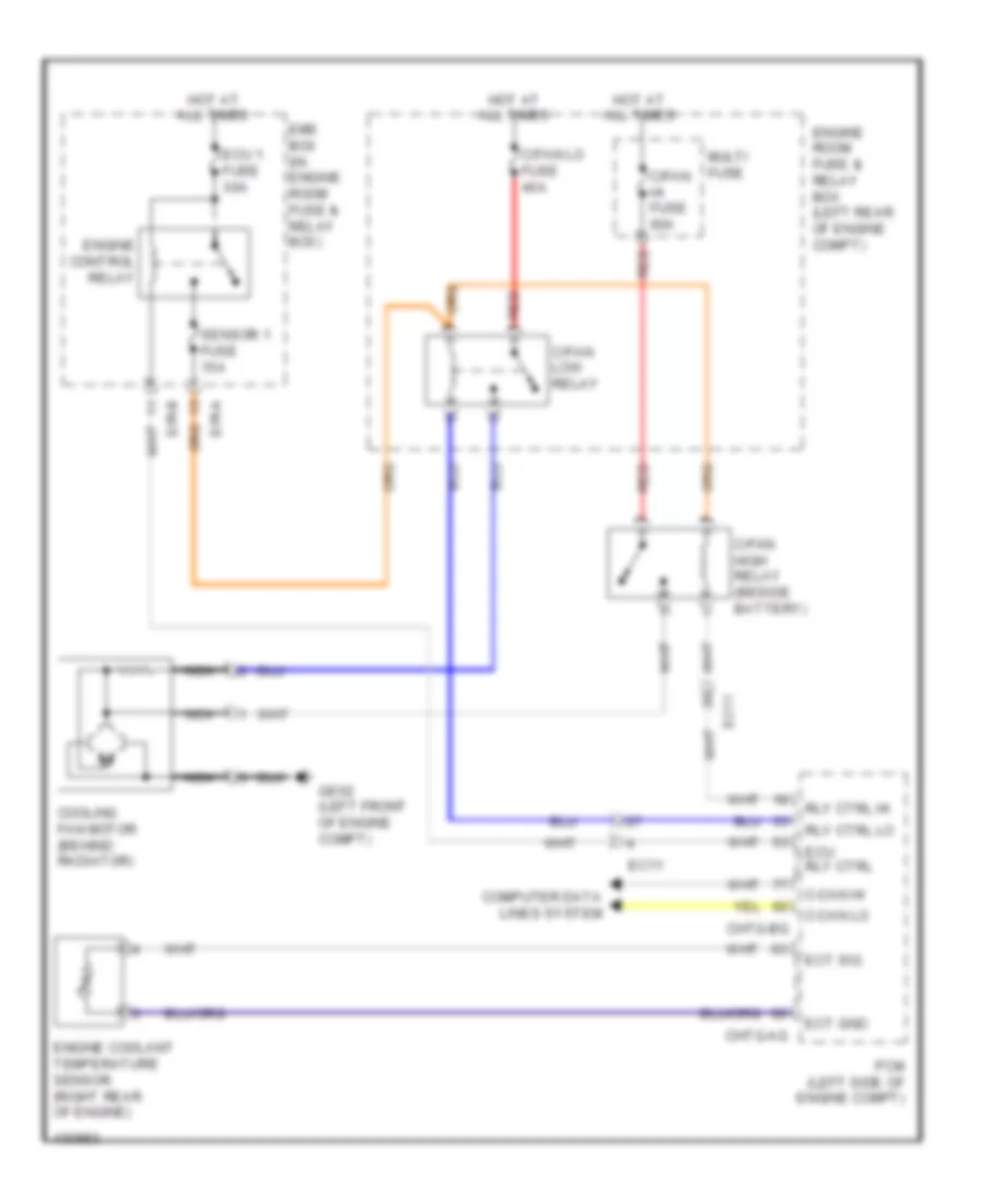 2 0L Turbo Cooling Fan Wiring Diagram for Hyundai Sonata Hybrid Base 2014