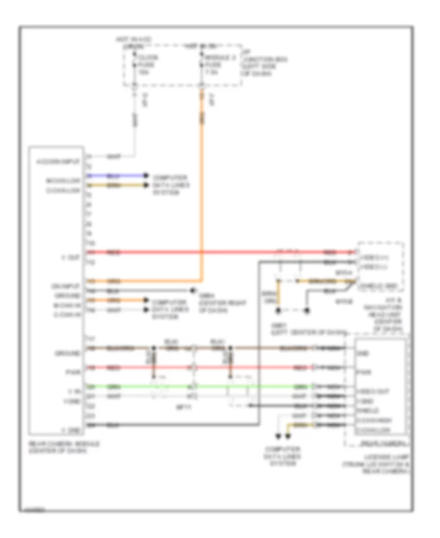 Rear Camera Wiring Diagram for Hyundai Sonata Hybrid Base 2014