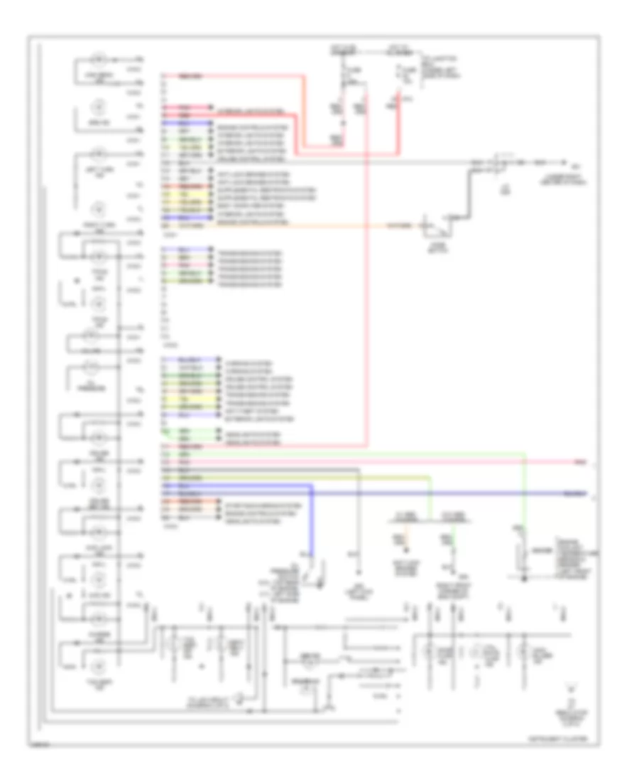 Instrument Cluster Wiring Diagram 1 of 2 for Hyundai Tucson GLS 2005