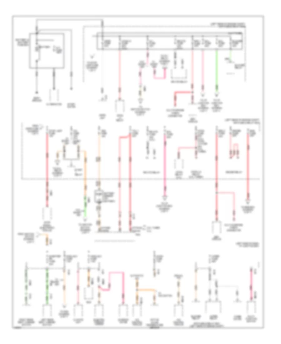 Power Distribution Wiring Diagram Except Hybrid 1 of 7 for Hyundai Sonata Limited 2014