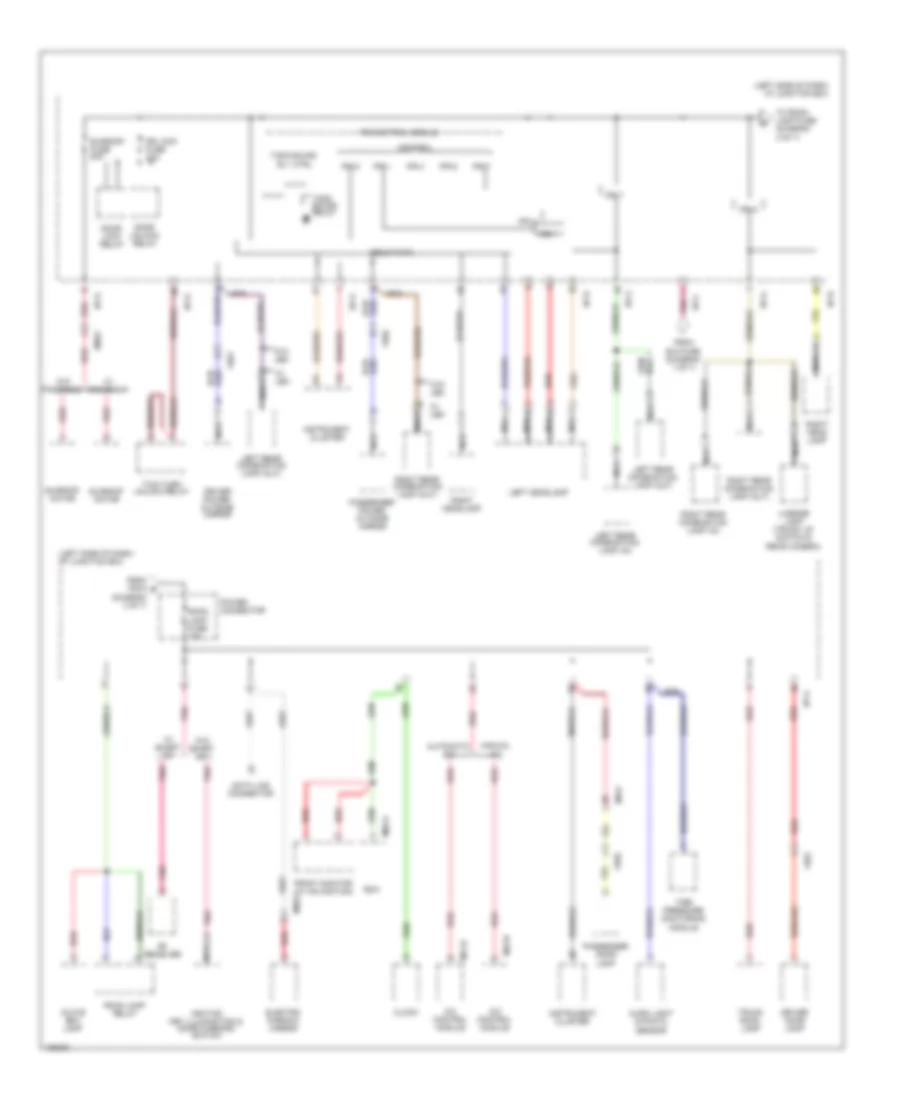 Power Distribution Wiring Diagram, Except Hybrid (3 of 7) for Hyundai Sonata Limited 2014