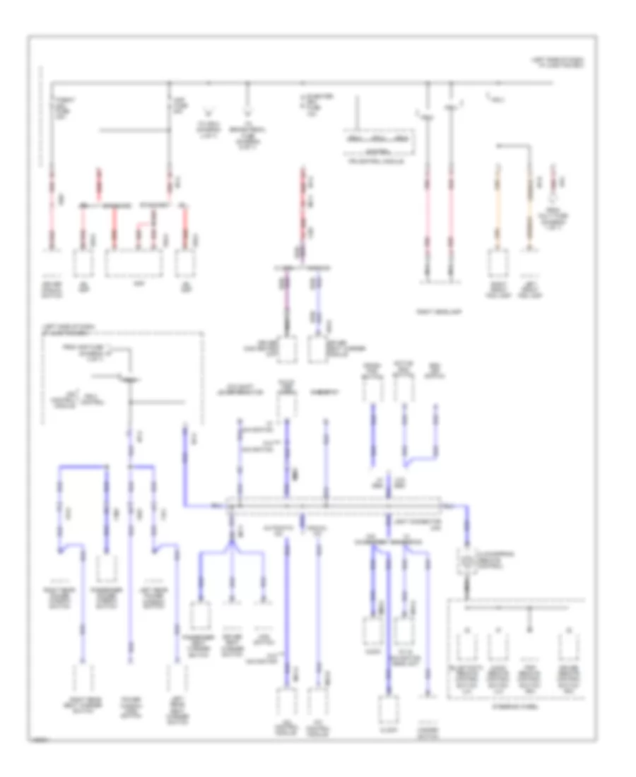 Power Distribution Wiring Diagram, Except Hybrid (4 of 7) for Hyundai Sonata Limited 2014