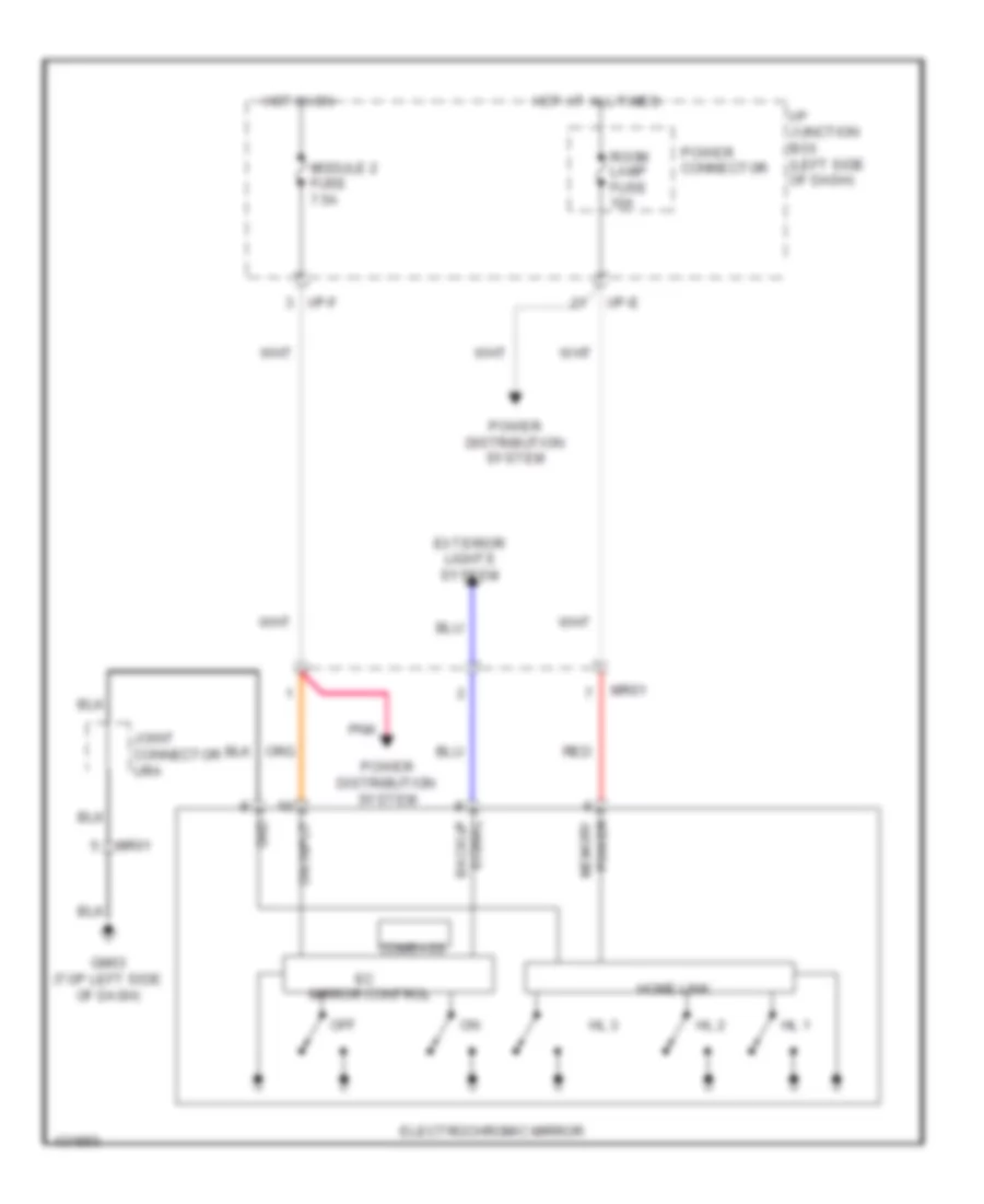 Electrochromic Mirror Wiring Diagram Except Hybrid with Home Link for Hyundai Sonata Limited 2014