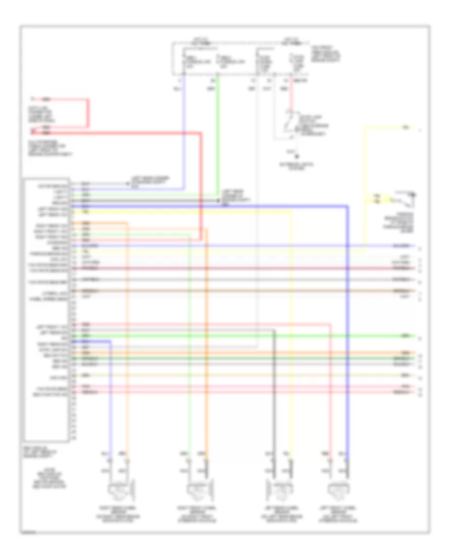 Anti lock Brakes Wiring Diagram with ESC 1 of 2 for Hyundai Entourage GLS 2009