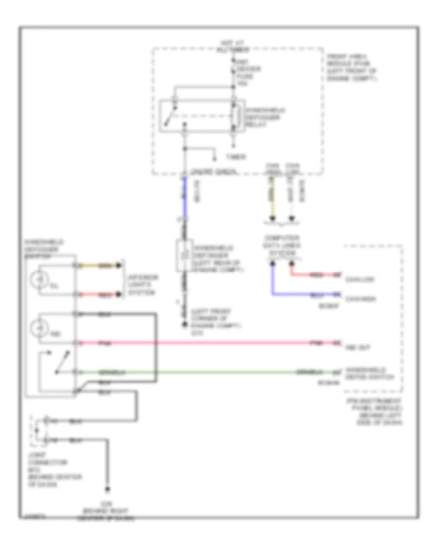 Heated Windshield Wiring Diagram for Hyundai Entourage GLS 2009