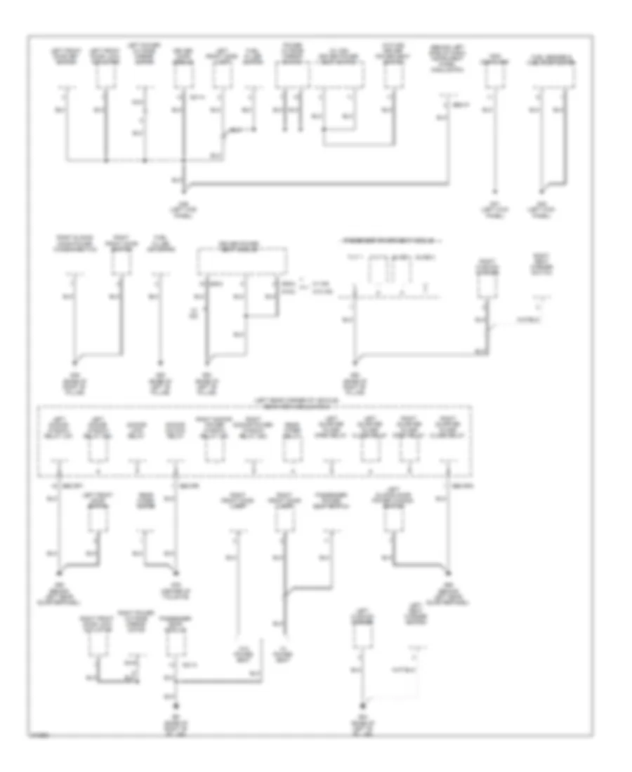 Ground Distribution Wiring Diagram 3 of 4 for Hyundai Entourage GLS 2009