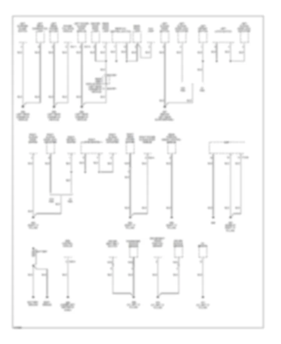 Ground Distribution Wiring Diagram 4 of 4 for Hyundai Entourage GLS 2009