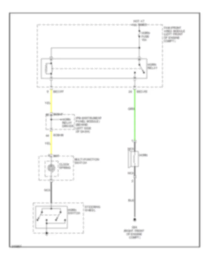 Horn Wiring Diagram for Hyundai Entourage GLS 2009