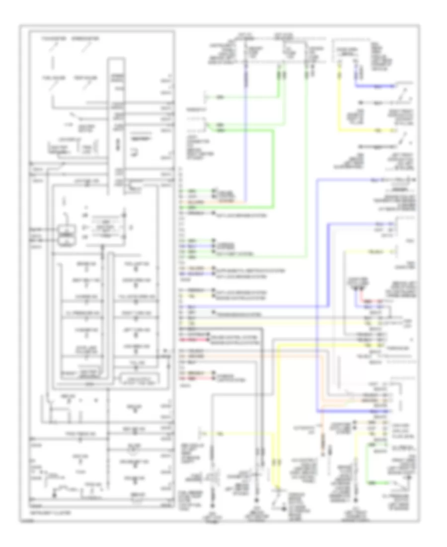 Instrument Cluster Wiring Diagram with Super Vision for Hyundai Entourage GLS 2009