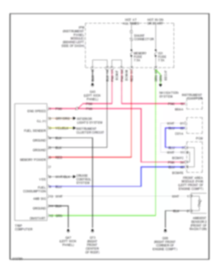 Trip Computer Wiring Diagram for Hyundai Entourage GLS 2009