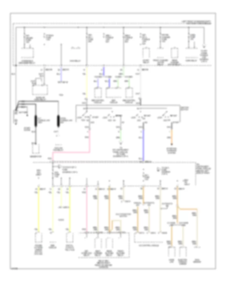 Power Distribution Wiring Diagram 1 of 4 for Hyundai Entourage GLS 2009