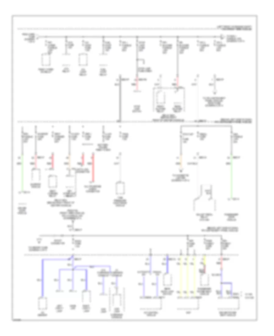 Power Distribution Wiring Diagram (2 of 4) for Hyundai Entourage GLS 2009