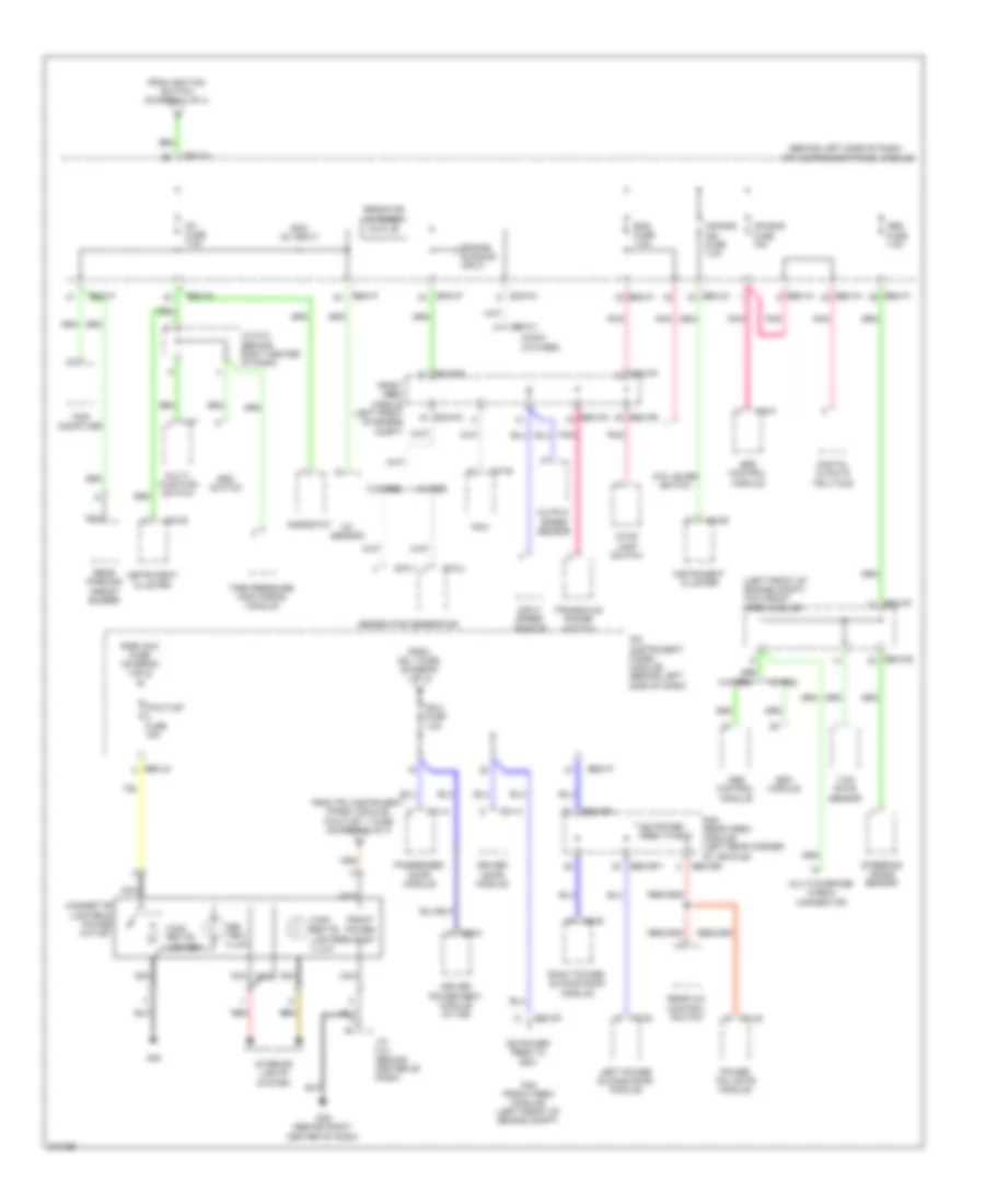 Power Distribution Wiring Diagram (4 of 4) for Hyundai Entourage GLS 2009