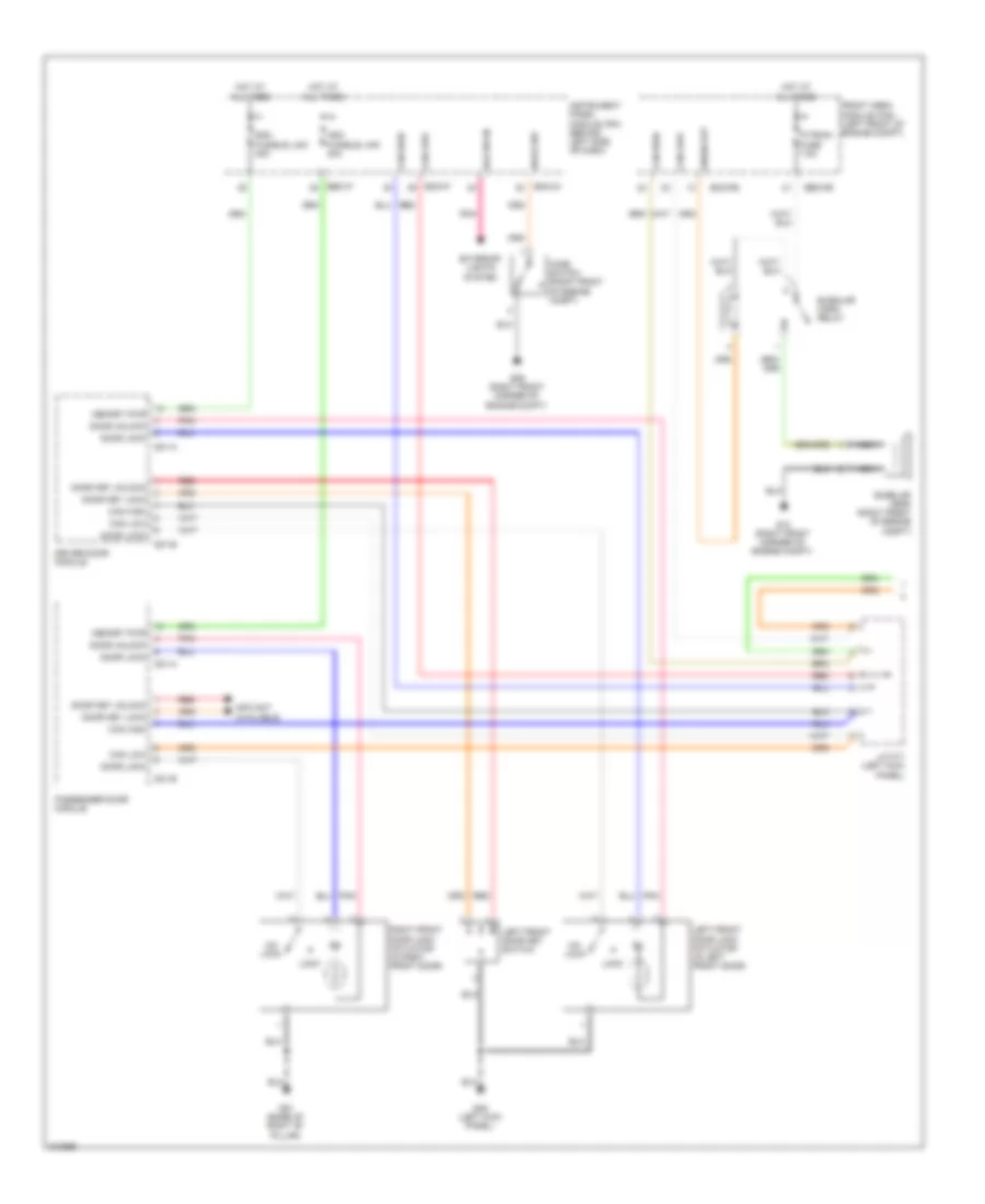 Power Door Locks Wiring Diagram 1 of 2 for Hyundai Entourage GLS 2009