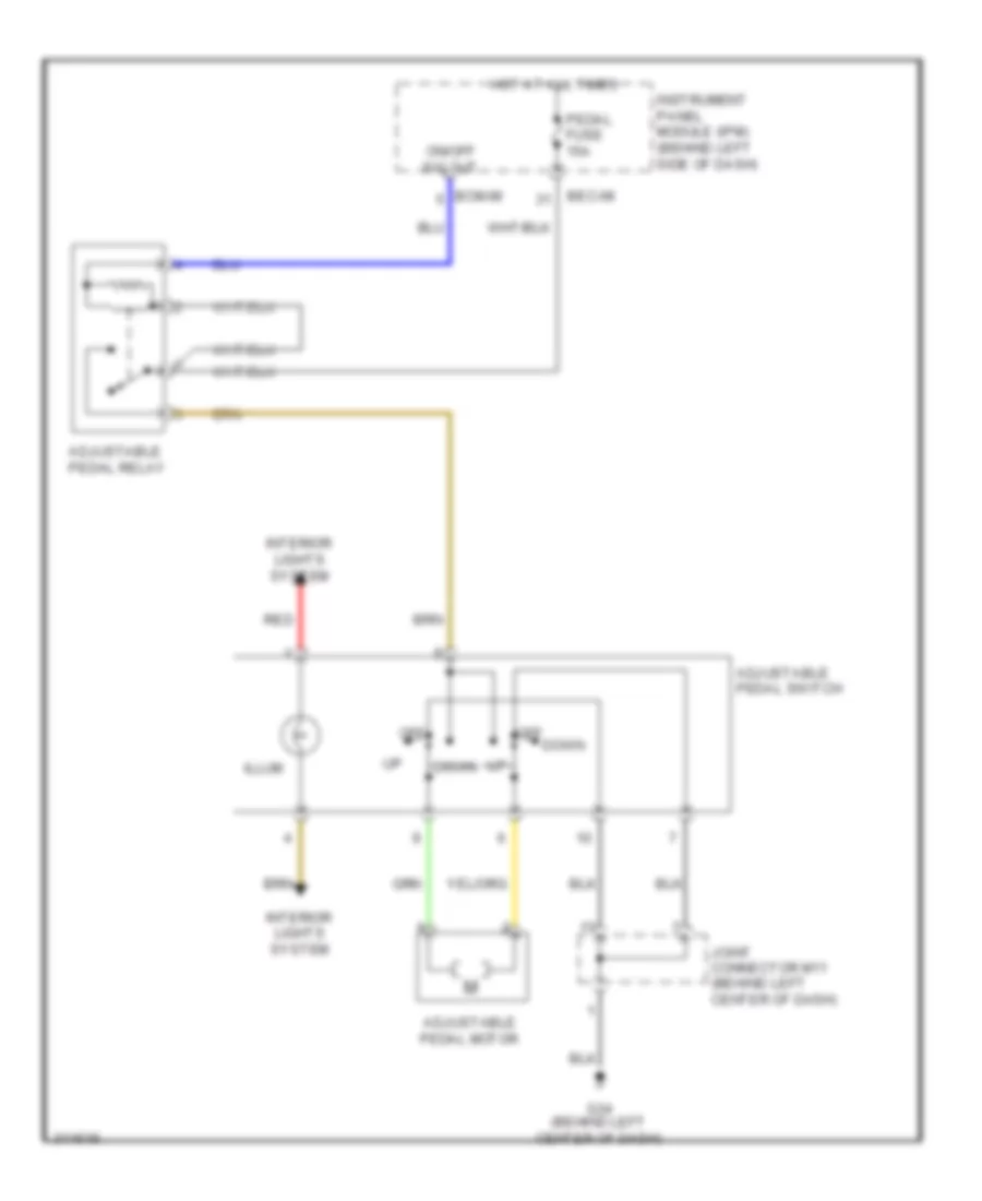 Adjustable Pedal Wiring Diagram for Hyundai Entourage GLS 2009