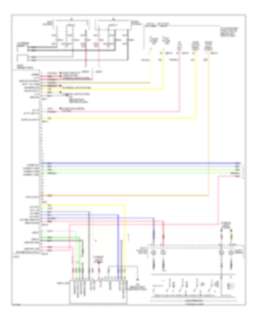 Radio Wiring Diagram, with Navigation (1 of 2) for Hyundai Entourage GLS 2009