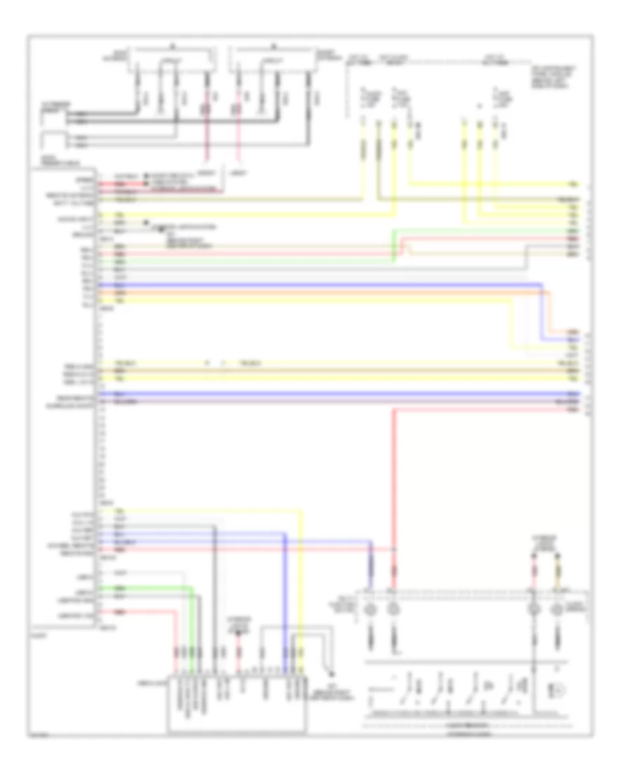 Radio Wiring Diagram, with Rear Seat Entertainment (1 of 2) for Hyundai Entourage GLS 2009