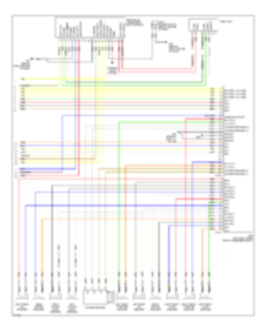 Radio Wiring Diagram, with Rear Seat Entertainment (2 of 2) for Hyundai Entourage GLS 2009