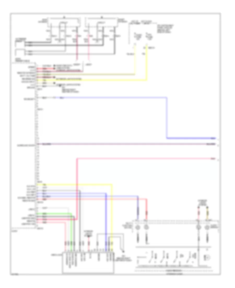 Radio Wiring Diagram, without Rear Seat Entertainment (1 of 2) for Hyundai Entourage GLS 2009