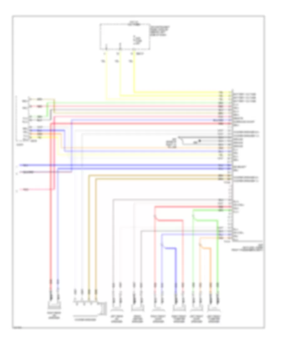 Radio Wiring Diagram, without Rear Seat Entertainment (2 of 2) for Hyundai Entourage GLS 2009