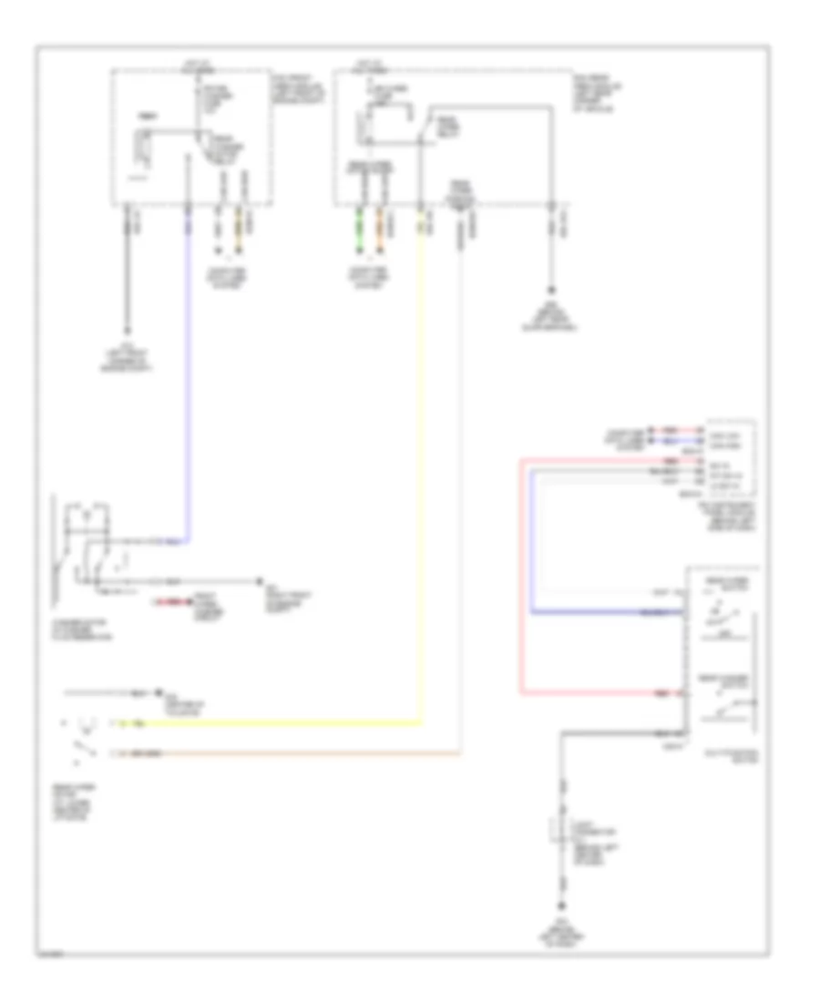 Rear Wiper Washer Wiring Diagram for Hyundai Entourage GLS 2009