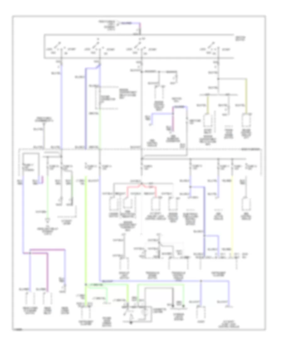 Power Distribution Wiring Diagram (3 of 4) for Hyundai Elantra GL 1999