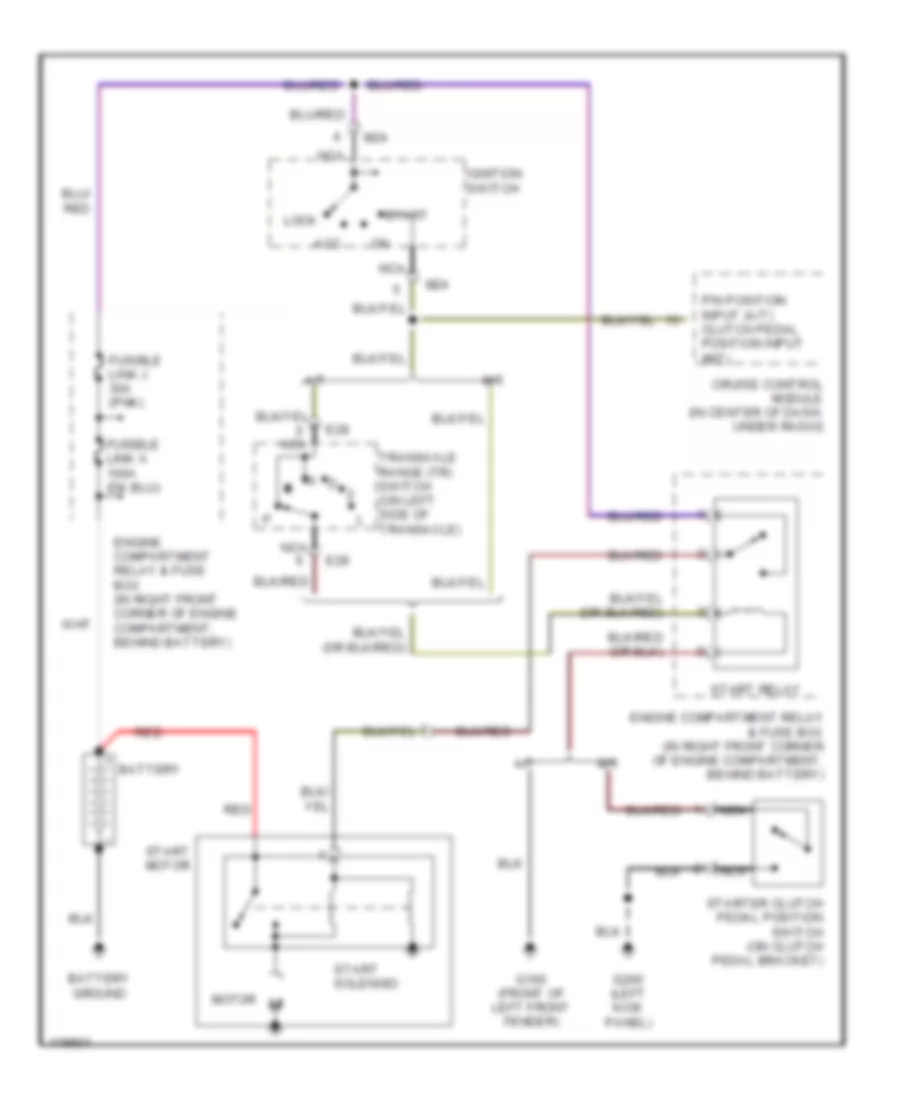 Starting Wiring Diagram for Hyundai Elantra GL 1999