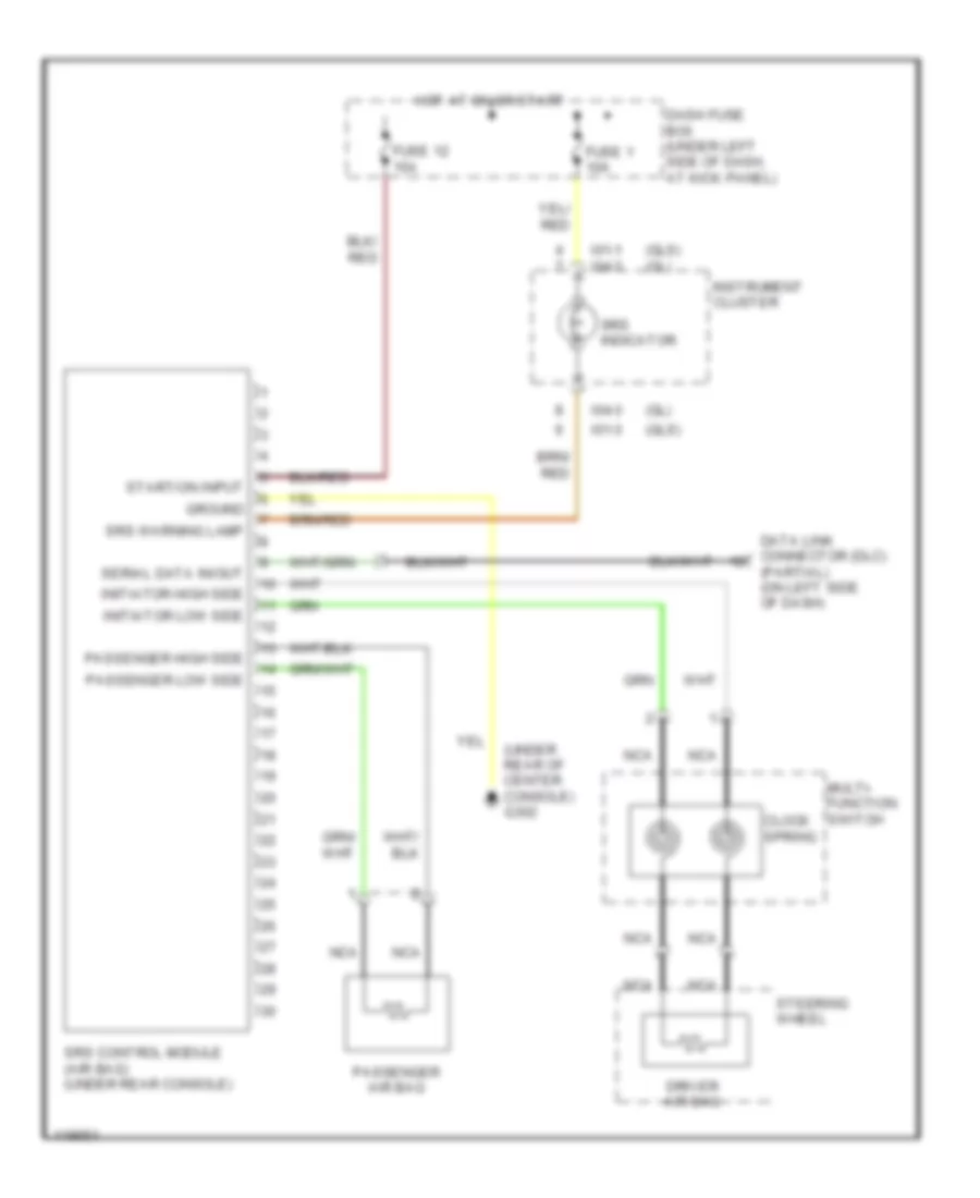 Supplemental Restraint Wiring Diagram for Hyundai Elantra GL 1999