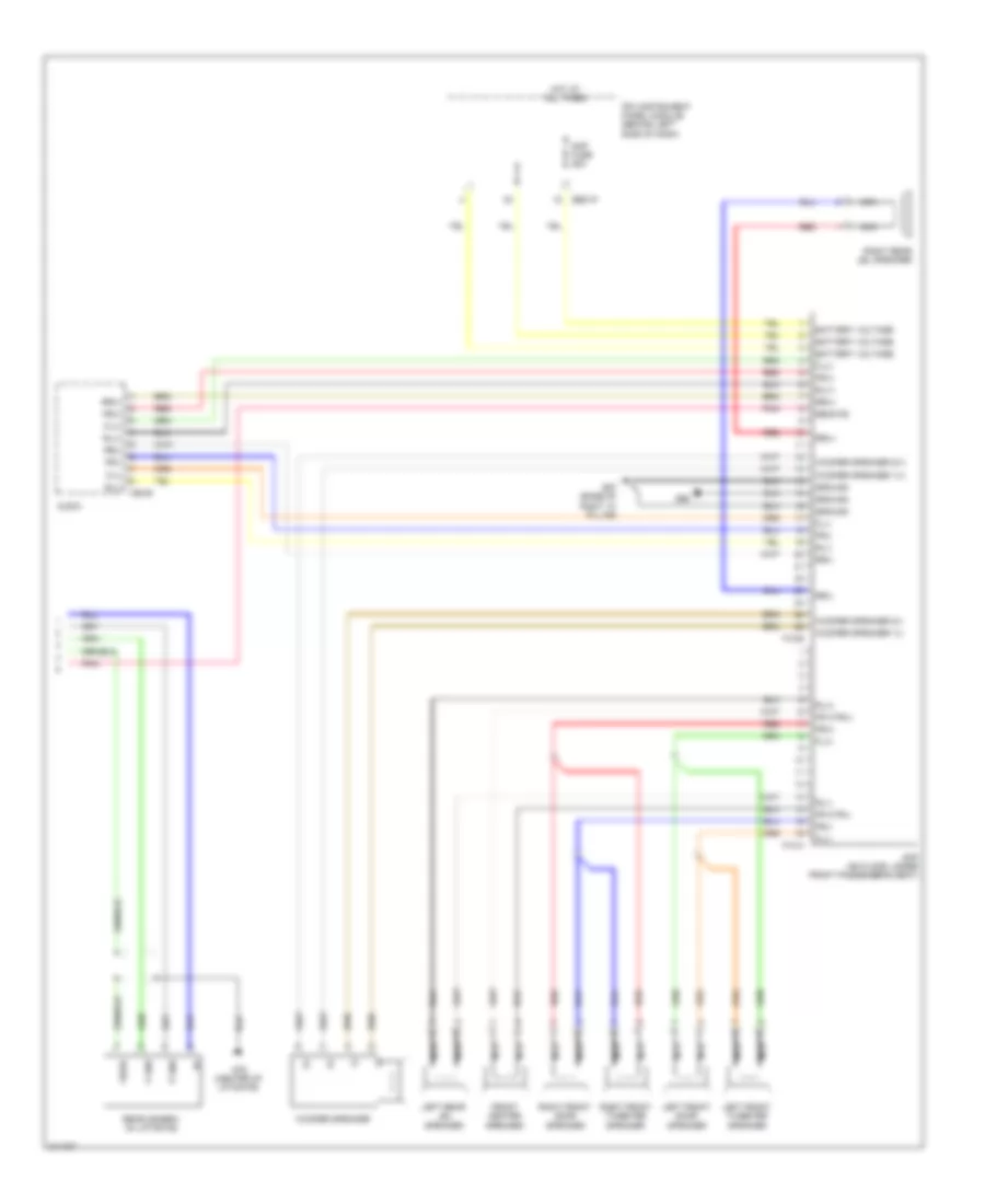 Radio Wiring Diagram, with Navigation (2 of 2) for Hyundai Entourage Limited 2009