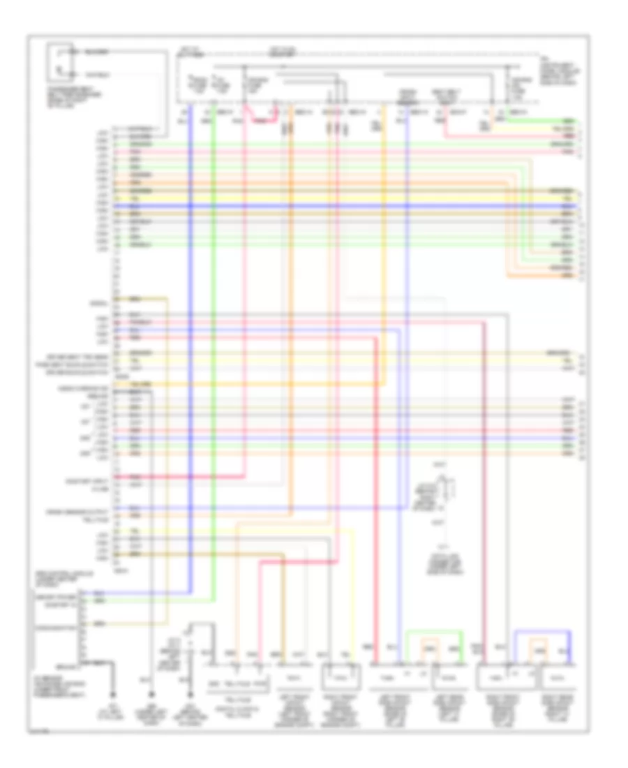 Supplemental Restraints Wiring Diagram 1 of 2 for Hyundai Entourage Limited 2009