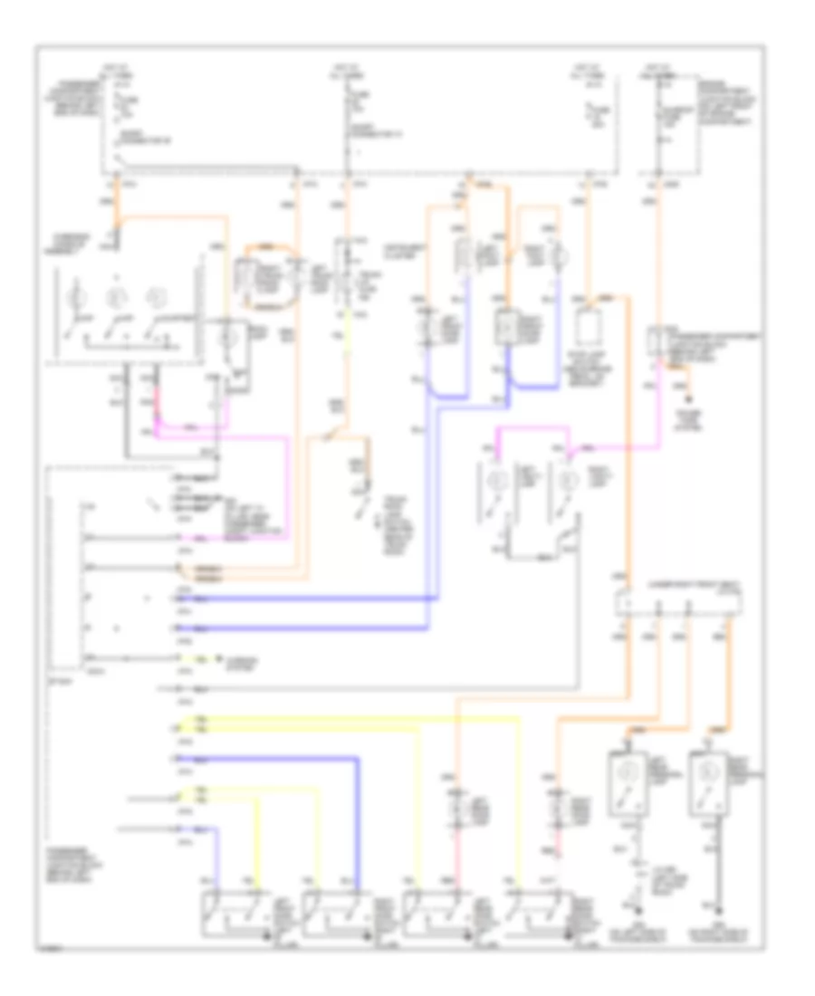 Courtesy Lamps Wiring Diagram with Sunroof for Hyundai XG350 2005