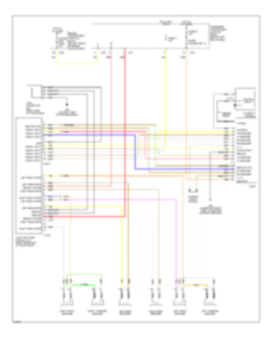 Radio Wiring Diagram, with Amplified Speakers for Hyundai XG350 2005