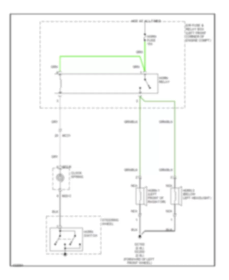 Horn Wiring Diagram for Hyundai Tucson GLS 2014