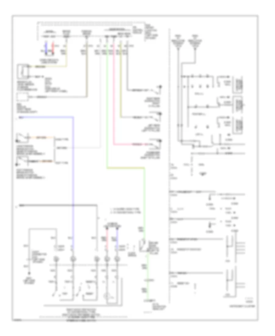 Instrument Cluster Wiring Diagram (2 of 2) for Hyundai Tucson GLS 2014