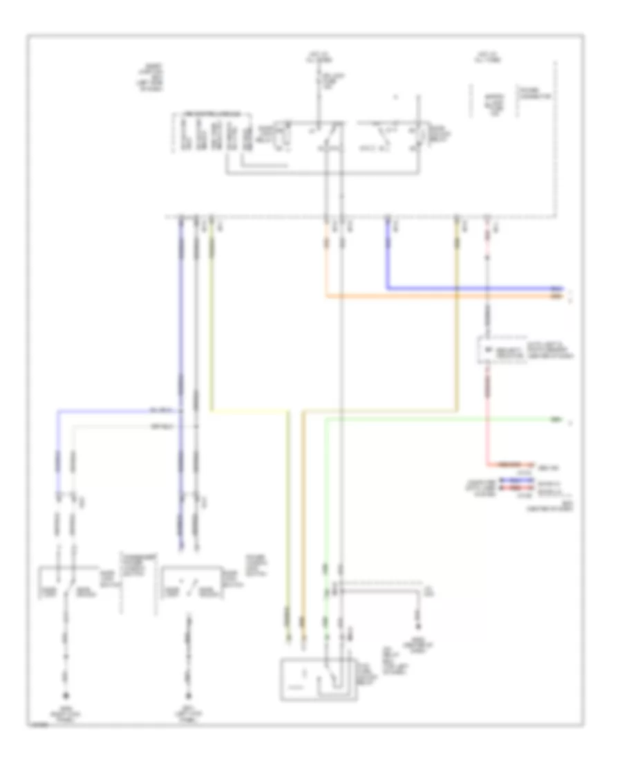 Power Door Locks Wiring Diagram 1 of 2 for Hyundai Tucson GLS 2014