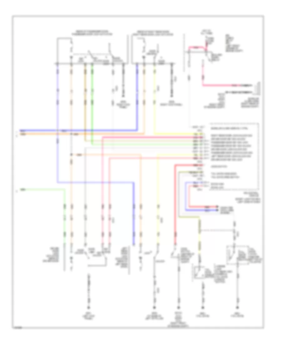 Power Door Locks Wiring Diagram (2 of 2) for Hyundai Tucson GLS 2014