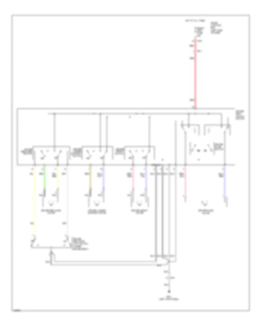 Driver Power Seat Wiring Diagram, 6-Way for Hyundai Tucson GLS 2014