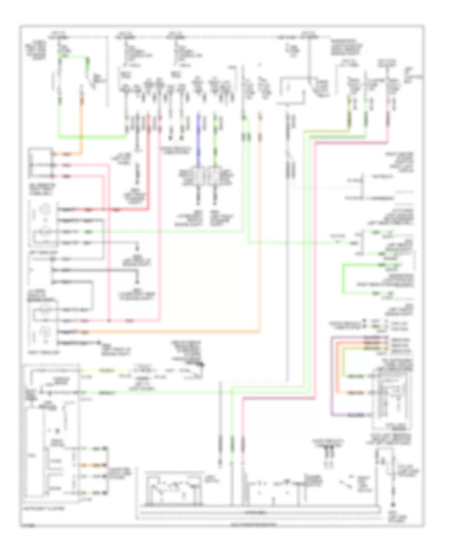 Headlamps Wiring Diagram for Hyundai Genesis 3 8 2009