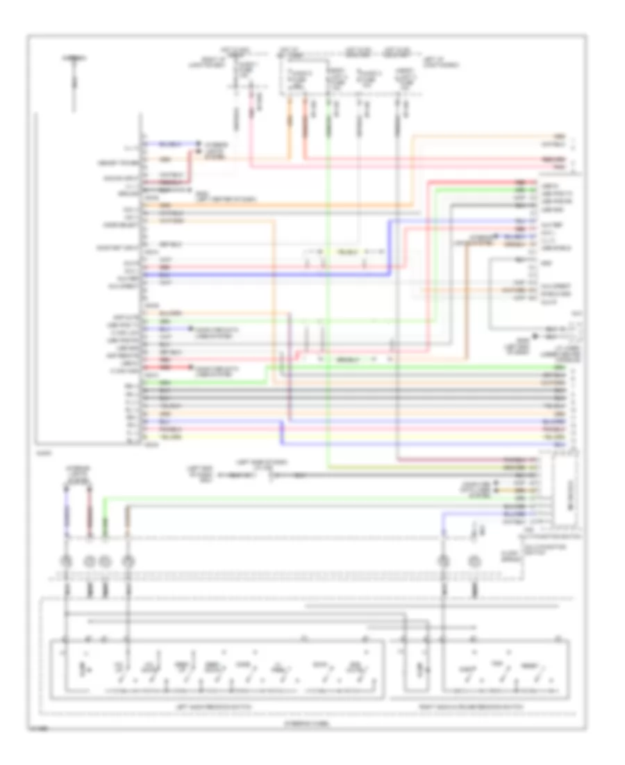Radio Wiring Diagram, without Navigation with JBL (1 of 3) for Hyundai Genesis 3.8 2009