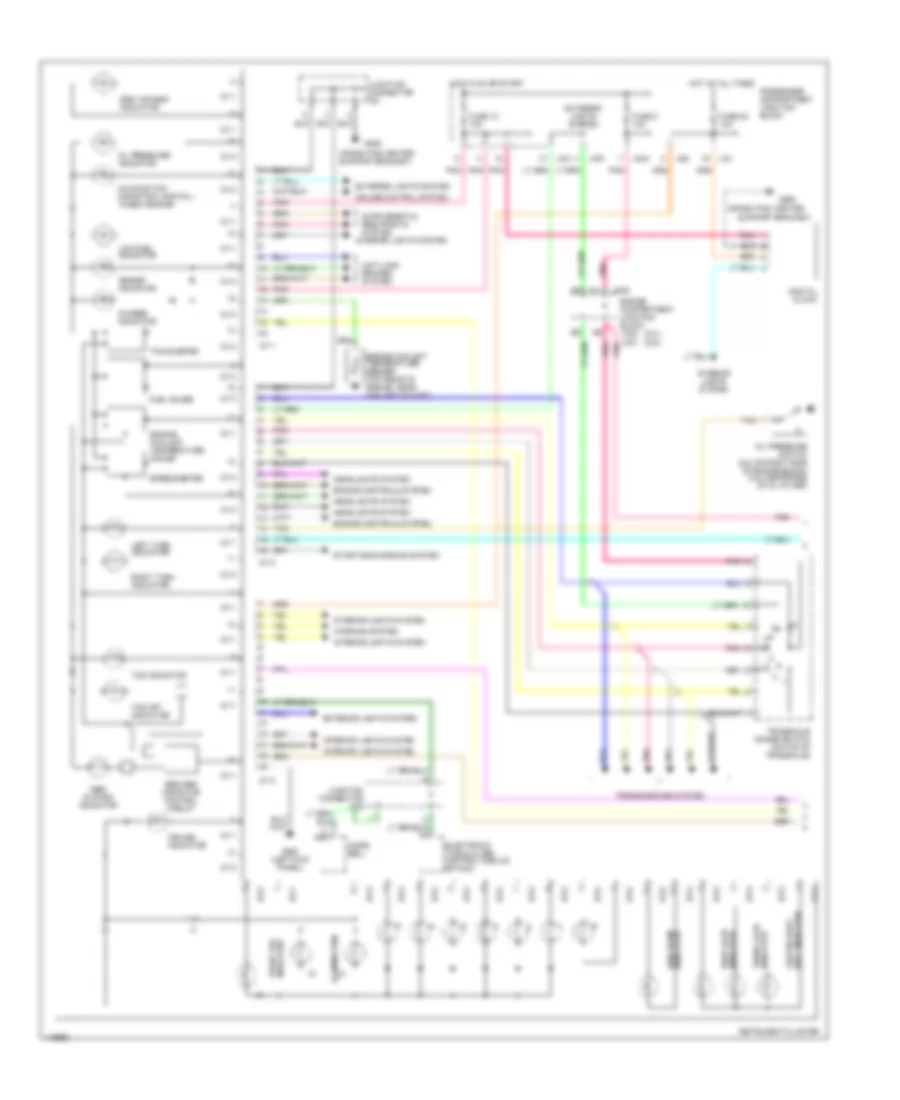 Instrument Cluster Wiring Diagram 1 of 2 for Hyundai Sonata 1999